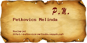 Petkovics Melinda névjegykártya